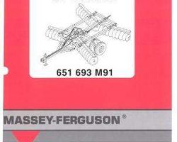 Massey Ferguson 651693M91 Parts Book - 2350 / 2351 Disc Harrow