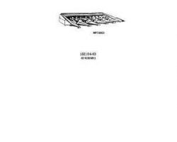 Massey Ferguson 651698M93 Parts Book - 800 Series Corn Head (sn W32101 - KJ32101)