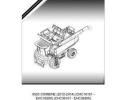 Massey Ferguson 651961M7 Parts Book - 9520 Combine (2012-2014, prior tier 4f, CHCxx101-EHCxx500)