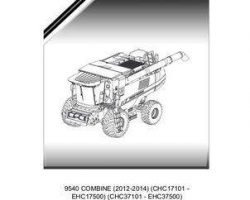 Massey Ferguson 651963M6 Parts Book - 9540 Combine (2012-2014, prior tier 4f, CHCxx101-EHCxx500)