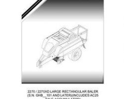 Massey Ferguson 652009NAA Parts Book - 2270 / 2270XD Baler (eff sn GHBxx101, includes AC25 accumulator)