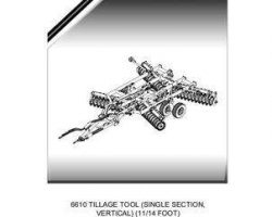 Massey Ferguson 652044NAB Parts Book - 6610 Vertical Tillage Tool (single section)