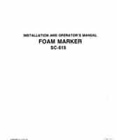 Spra-Coupe 6619969 Operator Manual - SC515 / SC-515 Foam Marker
