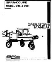 Spra-Coupe 6629512 Operator Manual - 216 (all) / 220 Sprayer (electric booms)
