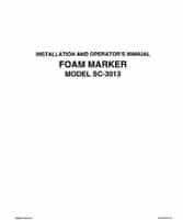 Spra-Coupe 6629552 Operator Manual - SC3013 / SC-3013 Foam Marker