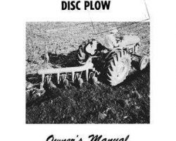 Massey Ferguson 690244M2 Operator Manual - 64 Disc Plow