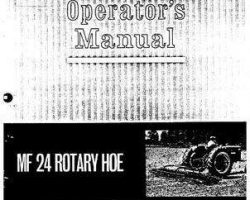 Massey Ferguson 690252M3 Operator Manual - 24 Rotary Hoe