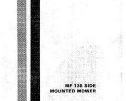 Massey Ferguson 690305M6 Operator Manual - 135 Mower (side mount industrial sickle bar)