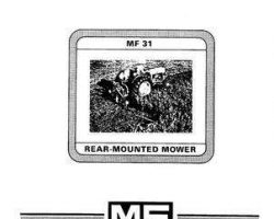 Massey Ferguson 690351M3 Operator Manual - 31 Mower