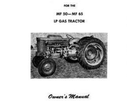 Massey Ferguson 690357M3 Operator Manual - 50 / 65 Tractor (LP gas supplement)