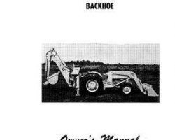Massey Ferguson 690401M4 Operator Manual - 220 Backhoe Attachment