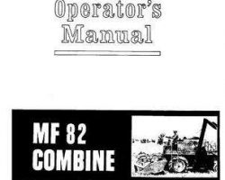 Massey Ferguson 690461M2 Operator Manual - 82 Self Propelled Combine