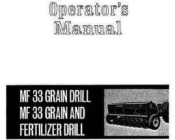 Massey Ferguson 690505M3 Operator Manual - 33 Grain Drill (incl. fertilizer attachment)