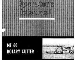 Massey Ferguson 690521M2 Operator Manual - 60 Rotary Cutter