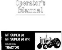 Massey Ferguson 690526M2 Operator Manual - 90 / Super 90 / Super 90 WR Tractor