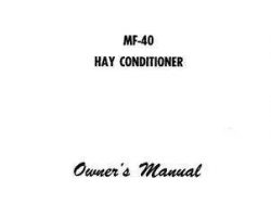 Massey Ferguson 690556M1 Operator Manual - 40 Conditioner