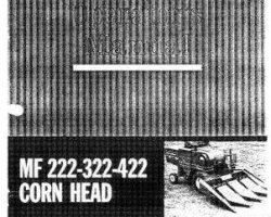 Massey Ferguson 690656M2 Operator Manual - 222 / 322 / 422 Corn Head