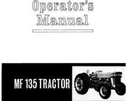 Massey Ferguson 690677M3 Operator Manual - 135 Tractor (4-cylinder, Continental gas)