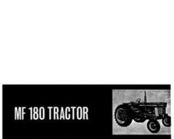 Massey Ferguson 690681M1 Operator Manual - 180 Tractor (Continental gas)