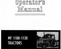 Massey Ferguson 690682M7 Operator Manual - 1100 / 1130 Tractor