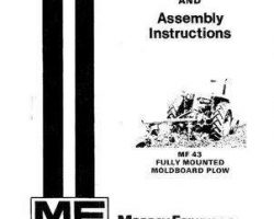 Massey Ferguson 690698M2 Operator Manual - 43 Moldboard Plow (mounted)