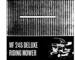 Massey Ferguson 690699M1 Operator Manual - 24S Rider Mower (Deluxe)