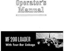 Massey Ferguson 690710M2 Operator Manual - 200 Industrial Loader (4-bar linkage)