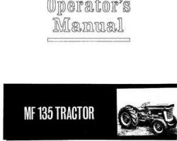 Massey Ferguson 690724M1 Operator Manual - 135 Tractor (Canada, diesel, built in U.K.)