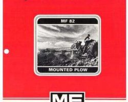 Massey Ferguson 690753M5 Operator Manual - 82 Moldboard Plow (mounted)