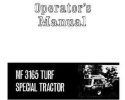 Massey Ferguson 690759M1 Operator Manual - 3165 Turf Tractor