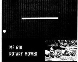 Massey Ferguson 690771M3 Operator Manual - 610 Mower (attachment)