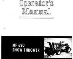 Massey Ferguson 690816M2 Operator Manual - 620 Snow Blower (attachment, prior sn 5101)