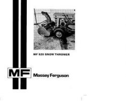 Massey Ferguson 690816M6 Operator Manual - 620 Snow Blower (attachment, eff sn 5101)