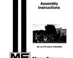 Massey Ferguson 690825M6 Operator Manual - 22 Bale Thrower (pto)