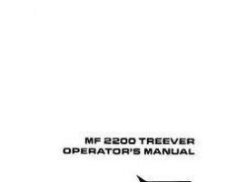 Massey Ferguson 690827M2 Operator Manual - 2200 Treever