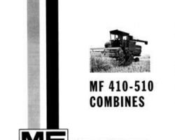 Massey Ferguson 690867M5 Operator Manual - 410 / 510 Combine