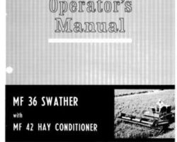 Massey Ferguson 690933M5 Operator Manual - 36 Swather (with model 44 hay conditioner)