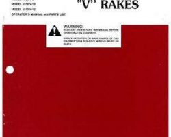 Massey Ferguson 700004034 Operator Manual - 1508 / 1510 / 1512 V Rake