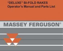 Massey Ferguson 700004291A Operator Manual - 3982 / 3991 Deluxe Bi-Fold Rake