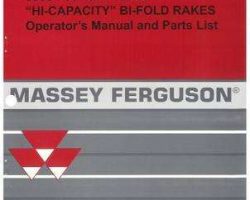Massey Ferguson 700004295A Operator Manual - 3983 / 3986 Bi-Fold Rake (Hi Capacity)