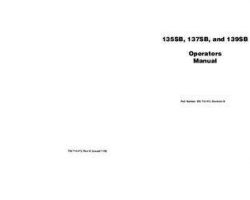 Massey Ferguson 700716473B Operator Manual - 135SB / 137SB / 139SB Baler (CE)