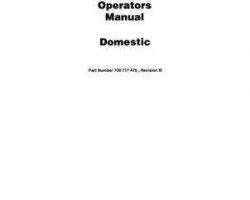 Massey Ferguson 700717475B Operator Manual - 135SB / 137SB / 139SB Rectangular Baler (non CE)