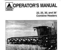 Massey Ferguson 700717589A Operator Manual - 220 / 600 Universal Draper (includes adapter)