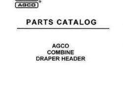 Massey Ferguson 700719137A Parts Book - 5000 Draper Header (rice 22-25, grain 25-30-36 ft)