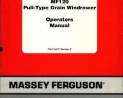 Massey Ferguson 700719247C Operator Manual - 120 Windrower (pull-type)