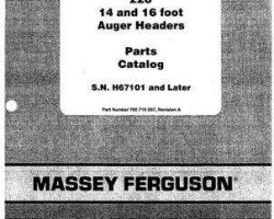 Massey Ferguson 700719257A Parts Book - 220 Auger Header (14 - 16 ft)