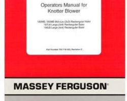 Massey Ferguson 700719423C Operator Manual - 180MB / 185SMB / 187LB / 190LB Knotter Blower (CE)