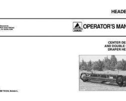 Massey Ferguson 700719943A Operator Manual - 5000 Draper Header (used with 220 windrower, series 2)