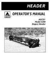 AGCO 700722075B Operator Manual - 5200 Draper Header (prior to sn AHDW1101)