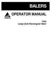 AGCO 700728574D Operator Manual - 7434 Baler (3x4)